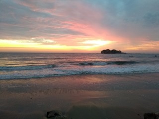 sunset on the beach