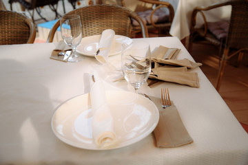 decoration of the banquet hall on the wedding day