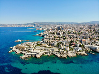 Naklejka premium Marseille vu du Ciel