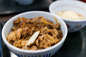 Japanese beef don in restaurant