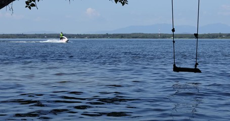 Swings with beautiful lake, 