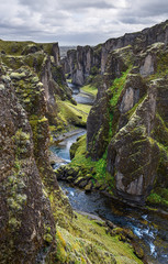 Obraz premium Fjadrargljufur Canyon in Iceland