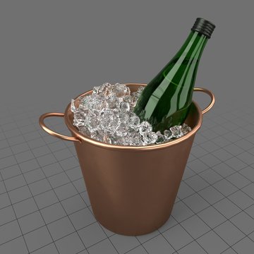 Vermouth Bottle In Ice Bucket