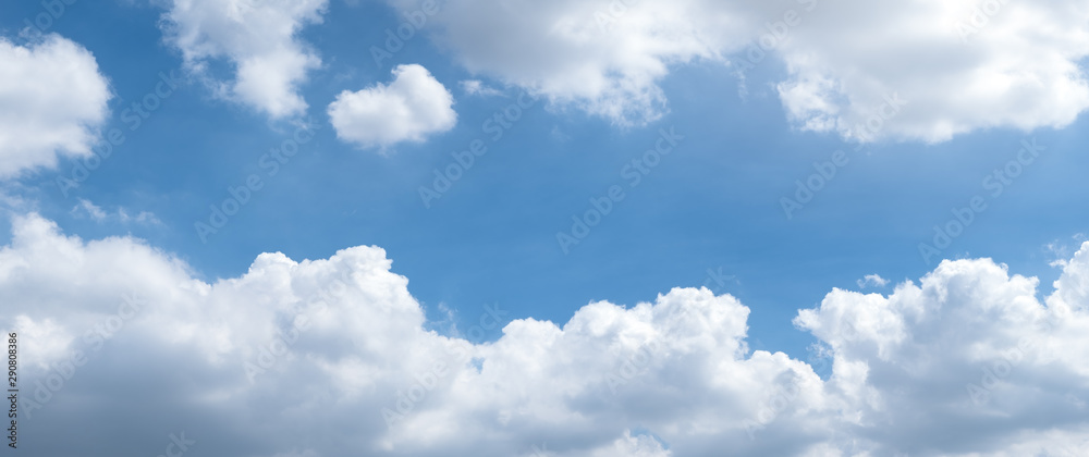 Canvas Prints panorama of a blue sky with clouds during day