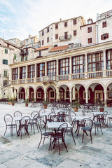 Square in the historic center of Sibenik, Croatia