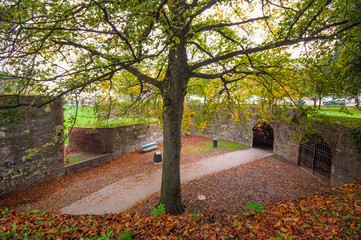 City walls in Lucca, tuscany, italy