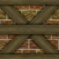 Wooden frame chalet construction elements