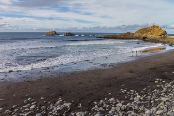 Voyage au bout du monde sur la plage