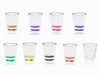 glasses on white background