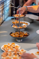 Snack food dishes for a small party for catering