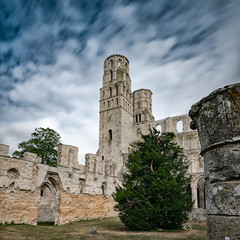 the ruins of the old abbey and Benedictine monastery at Jumieges in Normandy in France