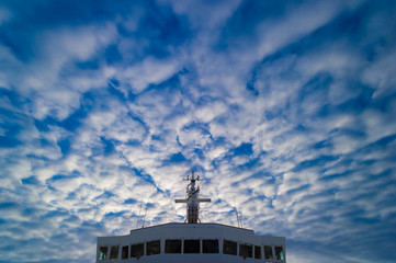 Naklejka premium Close up of a ship bridge in the Arctic Circle, Barentsoya, Svalbard, Norway