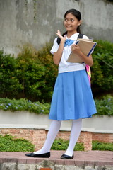 Naklejka premium An A Surprised Diverse Female Student