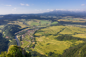 View from the top of Three Crowns Mountain, Poland