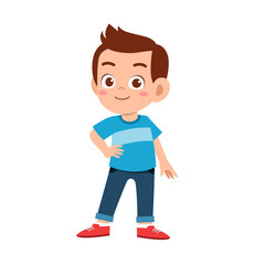 cute kid teen boy show facial expression