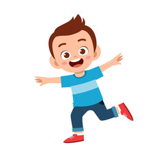 cute kid teen boy show facial expression