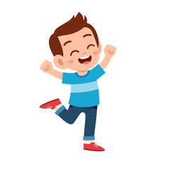 cute kid teen boy show facial expression