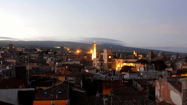 Time lapse di Viterbo all'alba