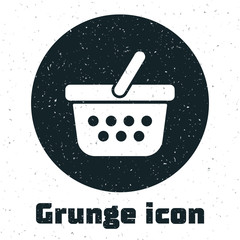 Grunge Shopping basket icon isolated on white background. Online buying concept. Delivery service sign. Shopping cart symbol. Vector Illustration © vector_v