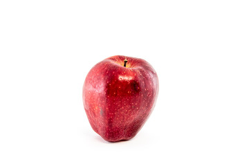 Red ripe apple. Isolate on white background