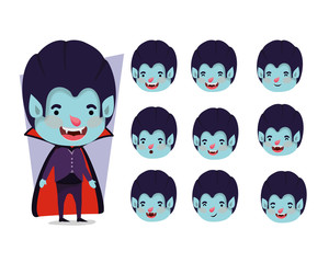 group of little boys with dracula costumes