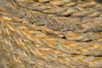 Old and rusty ship rope as background.