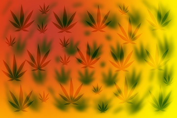 A colorful abstract pot leaf background image.