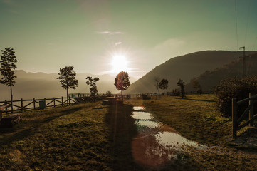 Sunset in Aralar Sierra, Navarre