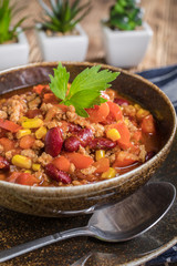 Mexican chili con carne.