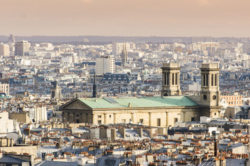 Naklejka premium Paris view from Montmartre,