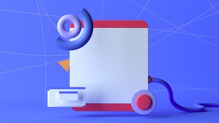 Blank Web Frame Text Tecnology Web UI UX Social