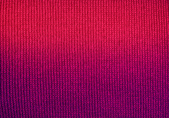 Background gradient knitted wool close-up