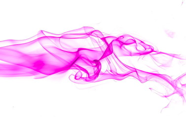 Fototapeta premium Purple smoke on white background