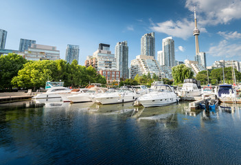 Naklejka premium Toronto city skyline harborfront, Ontario, Canada