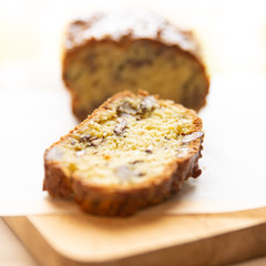 part of cheese and nut cake