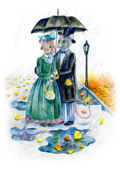 Obraz premium Rainy weather