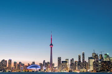 Foto op Plexiglas Toronto city skyline at night, Ontario, Canada © surangaw