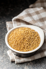 Yellow mustard seeds.