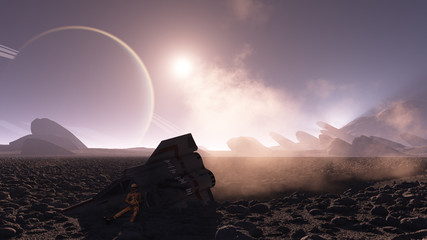 Space fighter down (render) © Marcin Zygmunt