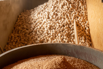 Pellets from pressed sawdust, solid fuel, non-waste technology. Handicraft production. Saving natural resources.