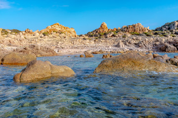 Granite rock formations on the Bruzzi trail, Corsica, France
