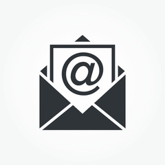 email icon isolated on white background. Vector illustration