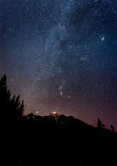Fototapeta na wymiar Milky Way above summit