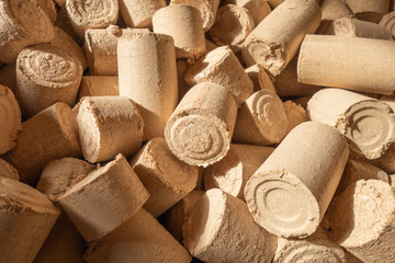 Pellets from pressed sawdust, solid fuel, non-waste technology. Handicraft production. Saving natural resources.