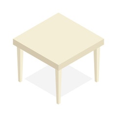 Isometric table. Vector illustration.