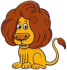 lion comic animal character cartoon illustration