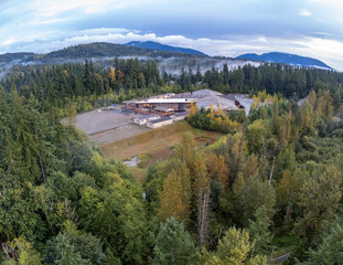 Fantastic foggy birds-eye's view of an incredible sunset at Duthie Hill Park in Issaquah, Washington 