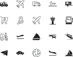 transport vector icon set such as: contour, architecture, lift, wheel, electricity, money, hybrid, silver, planet, gardening, round, care, world, information, urban, staircase, paper, tool, blank