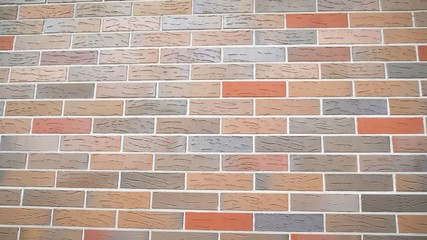 Fototapeta premium Dark brown old bricks wall panorama. Color brick texture