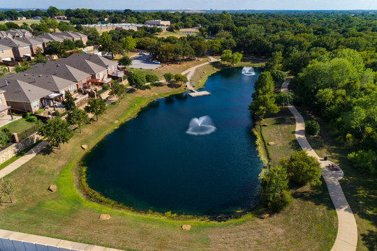Aerial view of Wilshire Park in Euless, TX